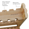 Solid pine fishing rod holder stores up to 16 rods, scratch-resistant and durable construction