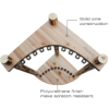 Scratch-resistant pine wood fishing rod holder rack for corner storage.
