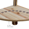 Corner fishing rod storage rack with thick base.