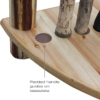 Protective padded handle guides integrated into the baseplate of rod holder.