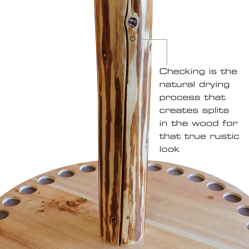 Maitys Vertical Fishing Pole Holders Wood Round Fishing Rod