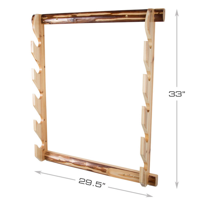 Rush Creek Creations Wall-Mount 5-Gun Storage Display Rack for Rifles ...