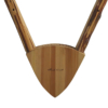 Bow and arrow storage rack with showing corner.