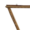 Wooden crossbow and arrow wall rack.