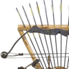 Archery storage rack with 12-arrow capacity.