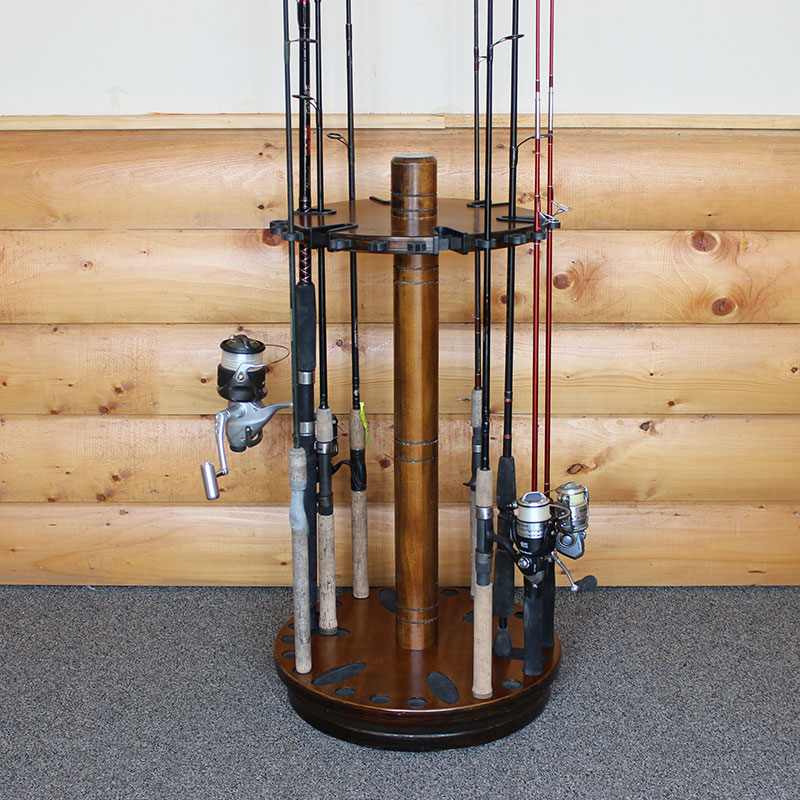 Rush Creek Creations 30-Rod Rotating Round Fishing Rod Storage