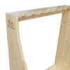 394001 REALTREE 7-Gun Floor Rack B White wooden gun rack designed to hold seven rifles.
