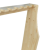 394001 REALTREE 7-Gun Floor Rack D White wooden rack storing up to seven rifles.