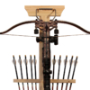 Archery rack with 1 crossbow holder, 10-arrow storage.
