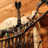 394003 REALTREE 2-Bow 12-Arrow Wall Rack F Wooden crossbow display rack wall with storage 10 arrows.
