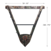 394008 RealTree 2in1 Bow Rack A Crossbow and arrow display rack with dimensions shown.
