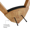 Wood bow rack organized 12-arrow with triangular arrowhead design.