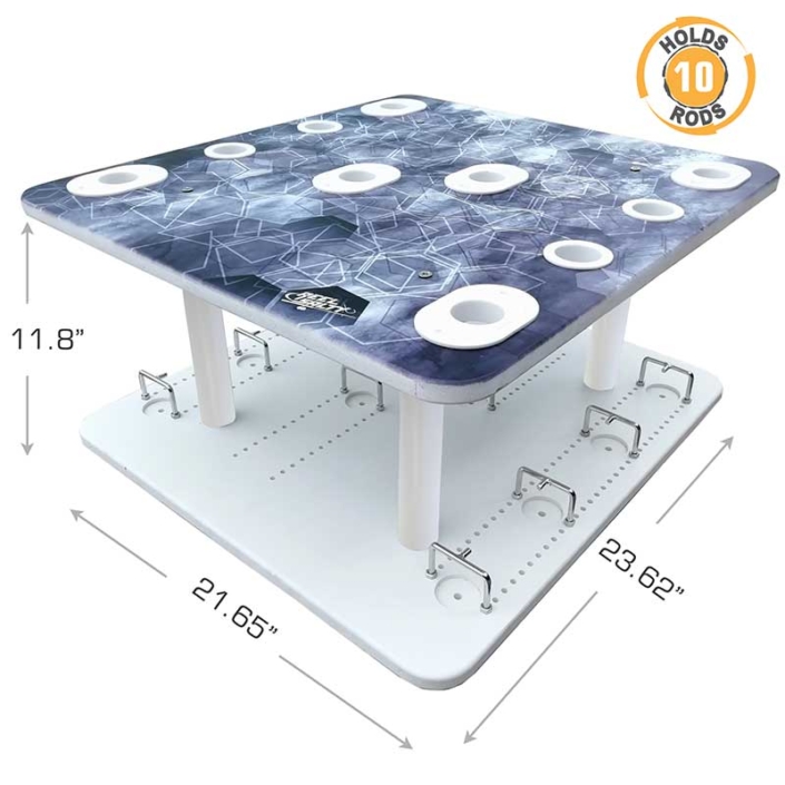 Dock or Garage Saltwater Storage Rack, 10 Fishing Rod Holder • Rush ...