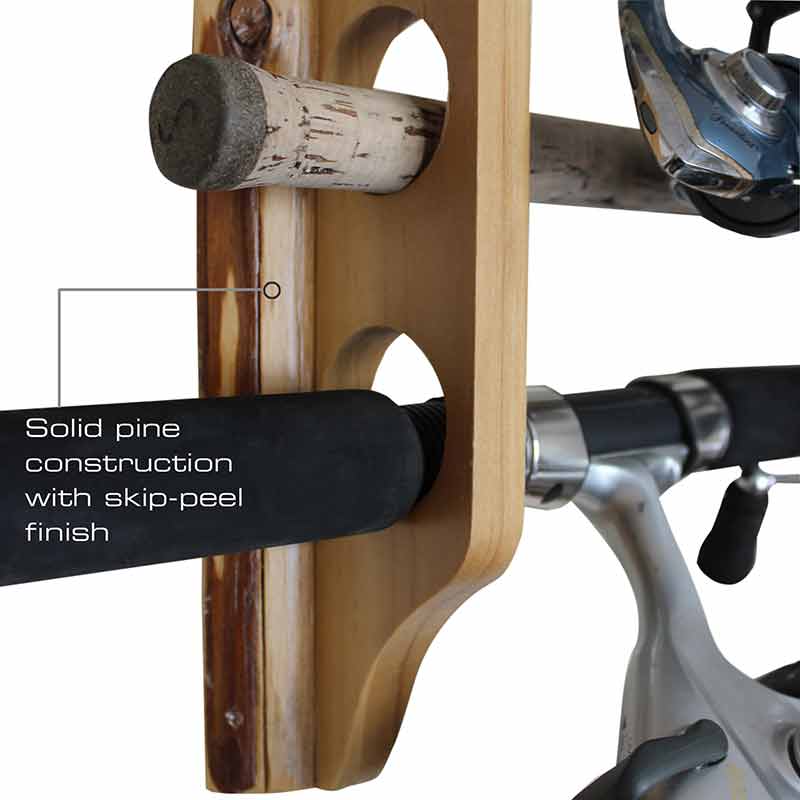 FUSIGO Vertical Fishing Rod Holders for Wall, Horizontal Fishing Rod Rack  Wall Mount Fishing Pole Holder for Garage Holds up to 6 Rods or Combos