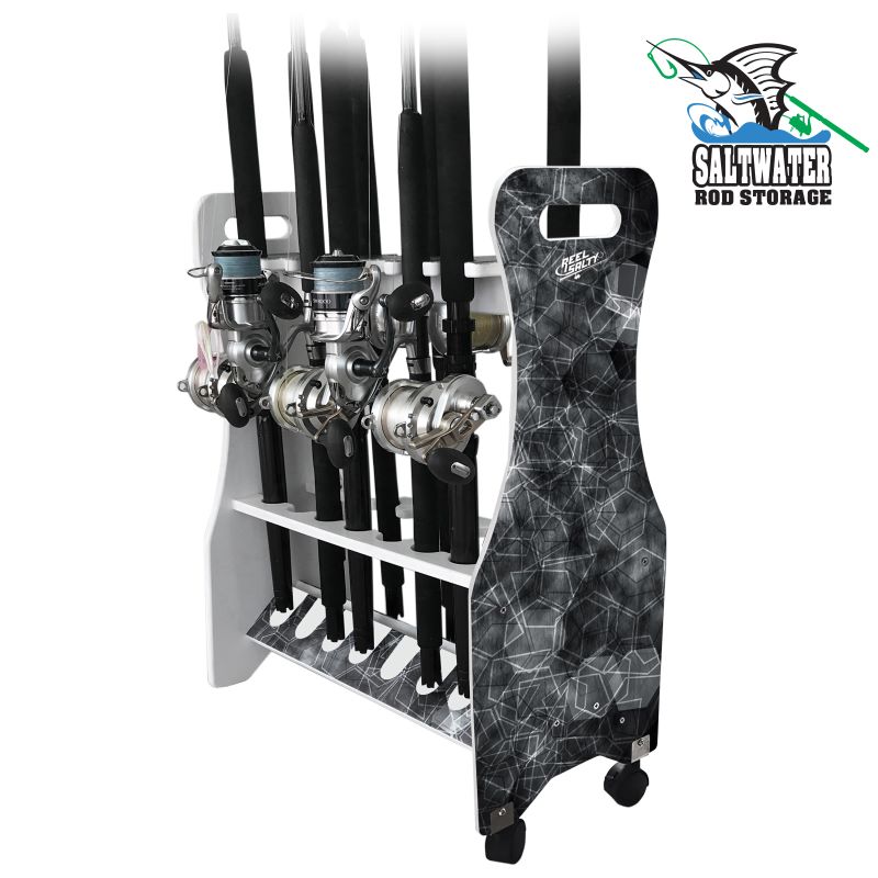 Fishing Reel Display Stand Portable Rust- Holder Rack Stainless