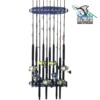 Waterproof 10-rod fishing pole holder designed for offshore and inshore use, labeled Reel Salty.