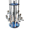 Vertical 16 fishing rod storage rack with blue camo design.