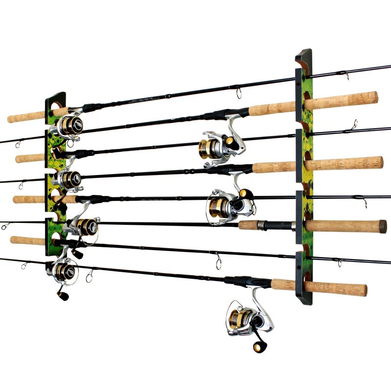 Booms Fishing WV1 Horizontal Fishing Rod Holder, Garage Fishing Pole Holder,  6 Fishing Rod Rack Wall Mount, 16.4 Black - Yahoo Shopping