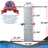 400015A Space-saving fishing rod wall unit with tackle storage and pegboard display.