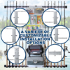 400015C 14-rod wall mounted fishing rod rack with customizable pegboard and easy installation.