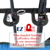 400015D Garage fishing rod wall rack with EZ-Lock Technology for secure rod and tackle organization.