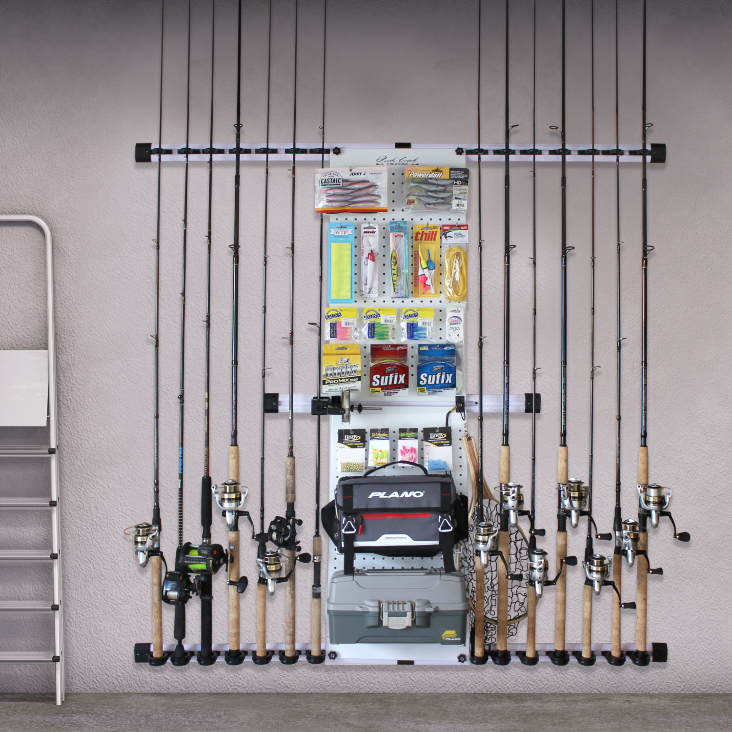 Rush Creek Creations No Limit 14 Fishing Rod and Tackle Storage Rack ...