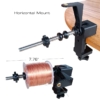 430000B Horizontal Mounted High-Tension Fishing Line Spooler with Stored Reel Holder with measurement.