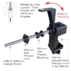 430000C Heavy-Duty High-Tension Spooler for Spinning & Baitcast Reels with clamp adjustment range.