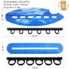 602003B Shark artwork rod holder panel with six plastic clips and measurement display.