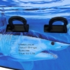 602003C Rod holder panel featuring shark bite artwork and two plastic clips.