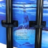 602003D Plastic rod clips for secure freshwater and saltwater fishing rod storage and shark fish design on the panel.