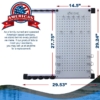 400014A Rod fishing rod holder & tackle storage garage wall unit with pegboard panel.