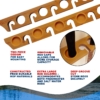 Rush Creek 11-rod wooden rack holding spinning and casting rods in garage