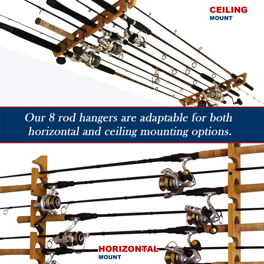 Fishing Rod Storage Rack Ceiling or Wall Mount 8 X Rods -  UK