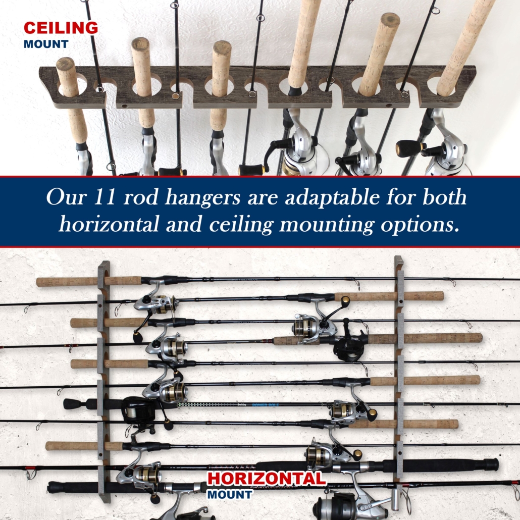 Buy Rush Creek Creations11 Fishing Rod Storage Rack for Wall/Garage Online  at desertcartINDIA