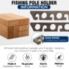383025 2 Fishing pole holder with Dura-Shield coating for 11 rods and reels.