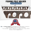 383025 3 11-rod wall and ceiling rack with dimensions shown.