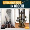 360 Fishing rod holder keep rods in well ordered and store in the round fishing pole holder.