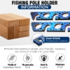 Dura-Shield protective coating, moisture-proof durable design blue fishing pole holder.