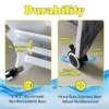 Fishing rod rack durability with aluminum bars and 360° locking wheels.