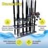 Durable fishing rod holder with 100% waterproof construction to store fishing rod and reel combos neatly.