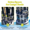 Reel Salty 12 rod spinning fishing rod holder with rotating base and extra space for large reels.