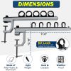 Truck fishing pole holder built to hold up to 5 rods and reel combos for fly, ice, and saltwater fishing.