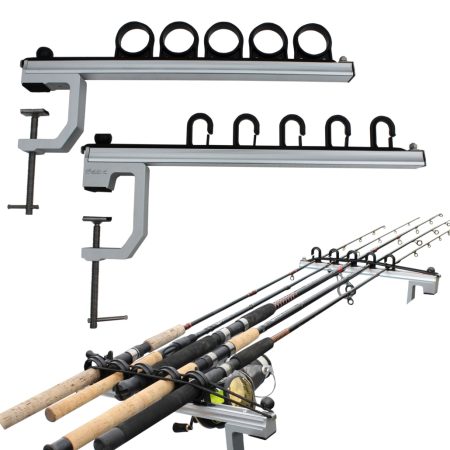5-Rod Truck Bed Fishing Rod Rack – Secure In-Transit Rod Storage for Pickups