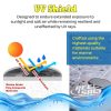 Reel Salty fishing rod organizer with horizontal ceiling wall mount, holds 4 rods, waterproof and UV-resistant.