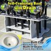 19 Rod Storage Rack with Self-Centering Base and Drain for Fishing Rods.