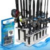 19 Rod Marine Grade Fishing Rod Holder for Garage and Dock Storage.