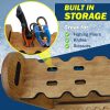 385000N_built in storage Fishing rod holder on wheels for saltwater and freshwater rods, 16-rod garage storage organizer.