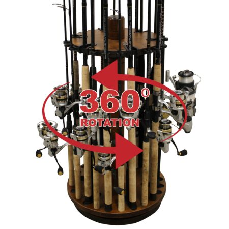 30-Rod Fishing Rod Storage Rack with Dual-Rod Clips