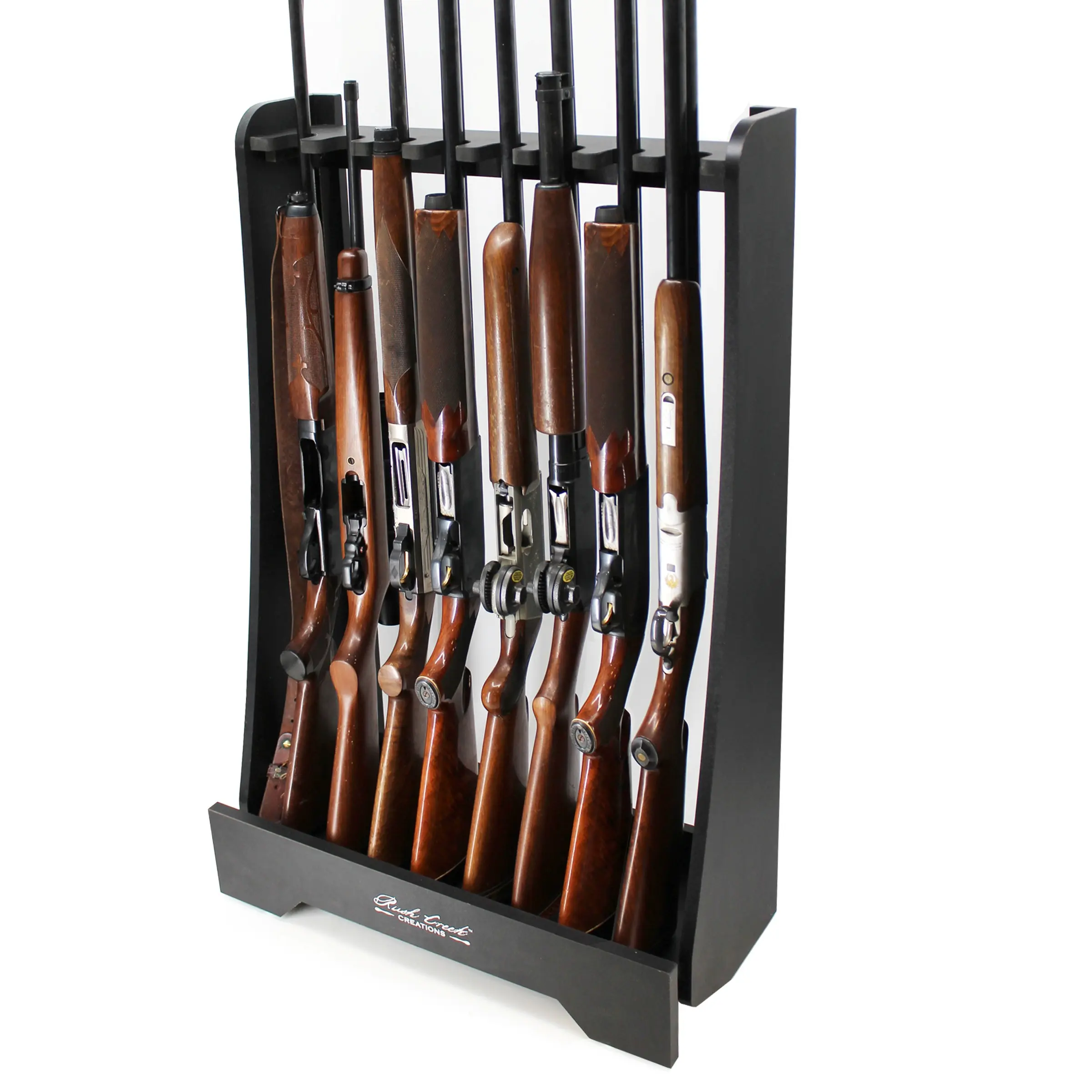 Black 8-Gun Floor Storage Rack | Rush Creek Creations